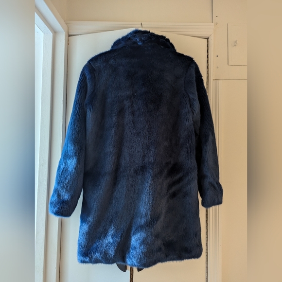 NWOT MSCH Copenhagen Blue Lora Fairy Faux Fur Coat Size XS/S - Picture 8 of 9